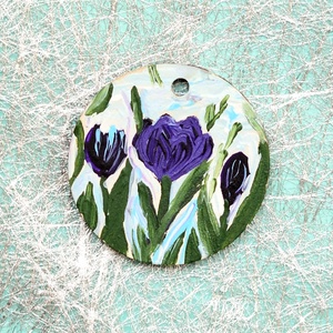 Pandantiv pictat, unicat - bijuterii - coliere - pandative - Artynos.ro