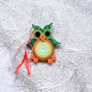 Broșă: Bufniță - bijuterii - mărțișor - Artynos.ro