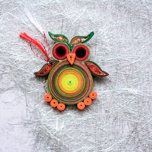 Brosa: Bufnita, Bijuterii, Martisor, Arta de hartie, ARTYNOS