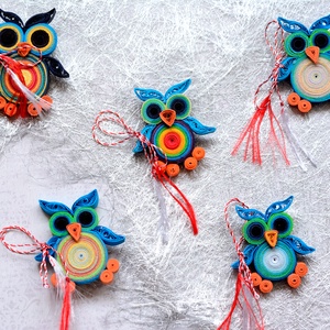 Brosa: Bufnite, Bijuterii, Martisor, Arta de hartie, Martisoare vesele
Martisoare din hartie realizate in tehnica Quilling. Acestea sunt intarite pe spa..., ARTYNOS
