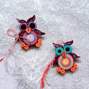 Broșă: Bufniță - Artynos.ro