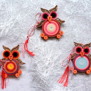 Brosa: Bufnita, Bijuterii, Martisor, Arta de hartie, ARTYNOS