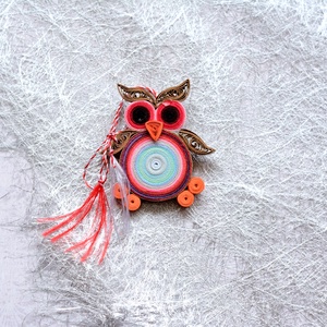 Broșă: Bufniță - bijuterii - mărțișor - Artynos.ro