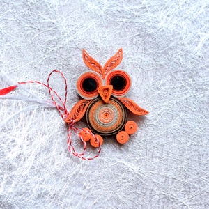 Broșă: Bufniță - bijuterii - mărțișor - Artynos.ro