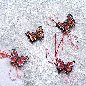 Brosa: Fluturi monarh, Bijuterii, Martisor, Pictura, ARTYNOS