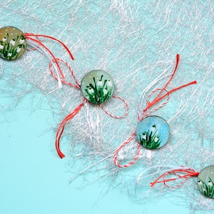 Brosa: Ghiocei , Bijuterii, Martisor, Pictura, ARTYNOS