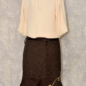 Fustă cu pictură florală, unicat - îmbrăcăminte și modă - haine damă - fustă damă - Artynos.ro