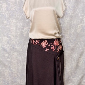 Fusta cu pictura florala, unicat, Imbracaminte si moda, Haine dama, Fusta dama, Pictura, ARTYNOS