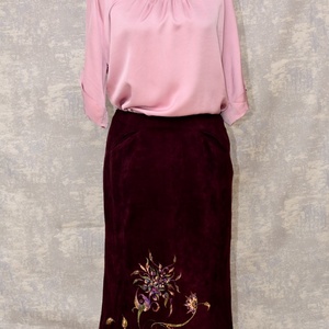 Fusta cu pictura florala, unicat, Imbracaminte si moda, Haine dama, Fusta dama, Pictura, ARTYNOS