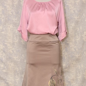 Fusta cu pictura florala, unicat, Imbracaminte si moda, Haine dama, Fusta dama, Pictura, ARTYNOS