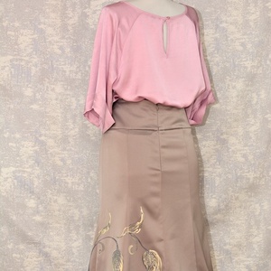 Fustă cu pictură florală, unicat - îmbrăcăminte și modă - haine damă - fustă damă - Artynos.ro