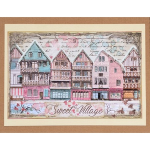 Felicitare: Vintage Christmas- Sweet village - Artynos.ro
