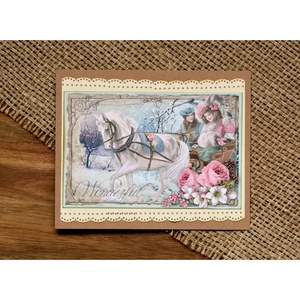 Felicitare: Vintage Christmas - crăciun - accesorii cadou de crăciun - felicitări de crăciun - Artynos.ro