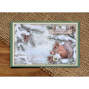 Felicitare: Snow Kiss - crăciun - accesorii cadou de crăciun - felicitări de crăciun - Artynos.ro