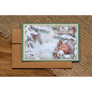 Felicitare: Snow Kiss - crăciun - accesorii cadou de crăciun - felicitări de crăciun - Artynos.ro
