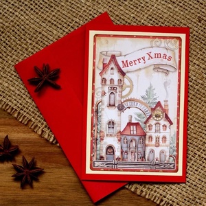 Felicitare : Merry Xmas - crăciun - accesorii cadou de crăciun - felicitări de crăciun - Artynos.ro