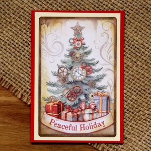 Felicitare : Peaceful Holiday - crăciun - accesorii cadou de crăciun - felicitări de crăciun - Artynos.ro