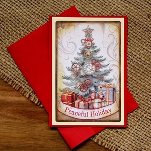 Felicitare : Peaceful Holiday - crăciun - accesorii cadou de crăciun - felicitări de crăciun - Artynos.ro