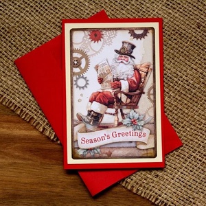 Felicitare : Seasons Greetings - crăciun - accesorii cadou de crăciun - felicitări de crăciun - Artynos.ro