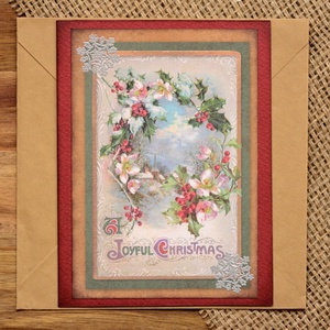 Felicitare: Vintage Christmas - crăciun - accesorii cadou de crăciun - felicitări de crăciun - Artynos.ro