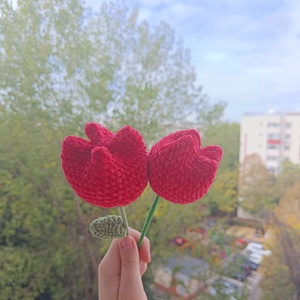 Lalea Crosetata - casă & stil de viață - decorațiuni de casă - accesorii florale - flori la fir - Artynos.ro