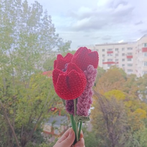Buchet de Lalele si Lavanda pentru Valentine's Day - casă & stil de viață - decorațiuni de casă - accesorii florale - flori la fir - Artynos.ro