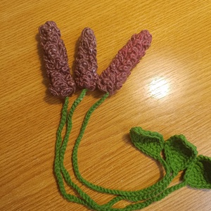 Set 3 semne de carte lavanda, Casa & Stil de viata, Decoratiuni de casa, Accesorii florale, Flori la fir, Crosetat, ARTYNOS