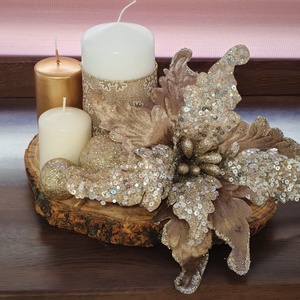 Aranjament cu lumanare, Craciun, Decoratiuni de Advent, Decor de lumanari Advent, Aranjament de flori, ARTYNOS