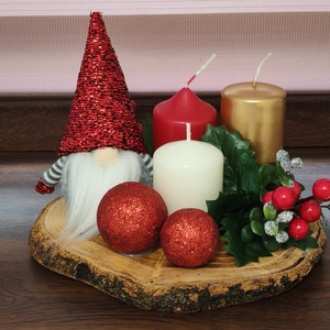 Aranjament Festiv cu Lumânări și Decoratiuni  Farmecul Crăciunului în Casa Ta - crăciun - decorațiuni de advent - decor de lumânări advent - Artynos.ro