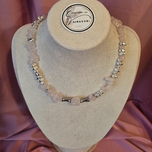 Colier din cuarț si hematit - bijuterii - coliere - coliere din pietre semiprețioase - Artynos.ro