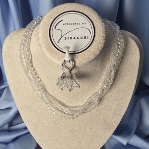 Colier din margele trasparente - bijuterii - coliere - coliere din mărgele - Artynos.ro