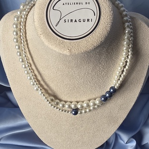 Colier din perle sintetice - bijuterii - coliere - coliere din mărgele - Artynos.ro