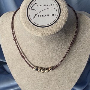 Colier din margele maro - bijuterii - coliere - coliere din mărgele - Artynos.ro