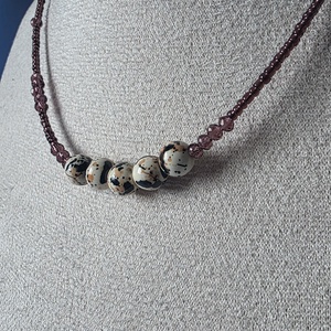 Colier din margele maro - bijuterii - coliere - coliere din mărgele - Artynos.ro