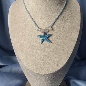 Colier de vara cu steluta pandantiv , Bijuterii, Coliere, Coliere din margele, Confectionarea bijuteriilor, ARTYNOS