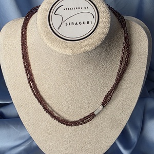 Colier din margele maro - bijuterii - coliere - coliere din mărgele - Artynos.ro