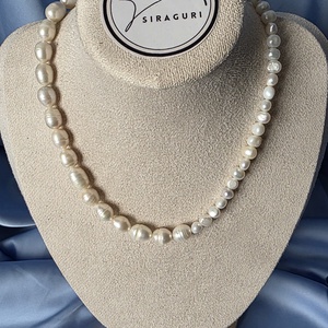 Colier din perle  de cultura diferite dimensiuni  - bijuterii - coliere - coliere din perle - Artynos.ro