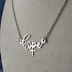 Colier din oțel inoxidabil cu pandantiv hope - bijuterii - coliere - coliere cu pandative - Artynos.ro