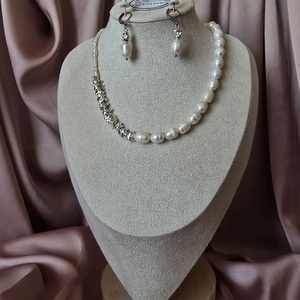 Colier din perle de cultură și hematit - bijuterii - coliere - coliere din perle - Artynos.ro