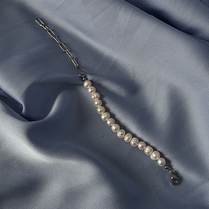 Bratara din otel inoxidabil cu perle de cultura, Bijuterii, Bratari, Bratari din perle, Confectionarea bijuteriilor, ARTYNOS