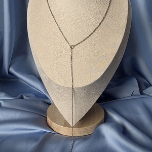 Colier din lanț lung de oțel inoxidabil și perlă de cultură - accessorii și unelte - mărgea, componente de bijuterii - perlă adevărată - Artynos.ro