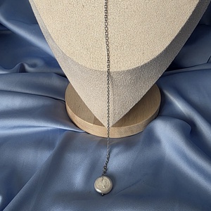 Colier din lanț lung de oțel inoxidabil și perlă de cultură - accessorii și unelte - mărgea, componente de bijuterii - perlă adevărată - Artynos.ro