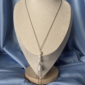 Colier lung din otel inoxidabil si perle de cultura, Accessorii si unelte, Margea, componente de bijuterii, Perla adevarata, Confectionarea bijuteriilor, ARTYNOS