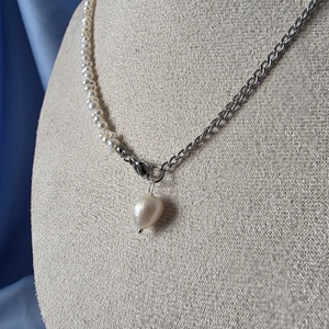 Colier din perle de cultură și oțel inoxidabil - bijuterii - coliere - coliere din mărgele - Artynos.ro