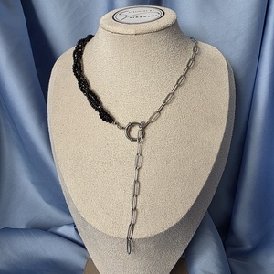 Colier din margele fatetate si otel inoxidabil , Bijuterii, Coliere, Coliere din margele, Confectionarea bijuteriilor, ARTYNOS