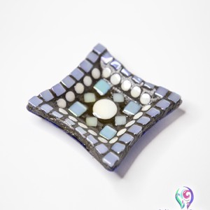 Lumânare din mozaic de sticlă sau săpunieră mini mandala -  - Artynos.ro