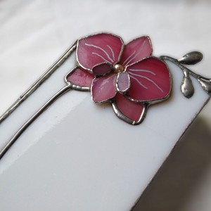 Cutie de bijuterii Orhidee 3D din sticlă Tiffany - bijuterii - suporturi și cutii de bijuterii - cutii de bijuterii - Artynos.ro