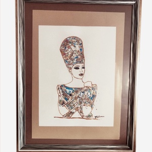 Tablou pictat manual-Nefertiti, Casă & Stil de viață, Accesorii pentru decorat casa, Picturi murale, Tablouri/picturi pe pânză, , ARTYNOS