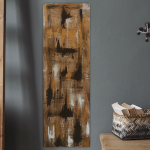 Tablou abstract pictat manual în culori acrilice 40x120 cm Earthen Harmony, Casă & Stil de viață, Accesorii pentru decorat casa, Picturi murale, Tablouri/picturi pe pânză, Pictură, Obiecte pictate, ARTYNOS