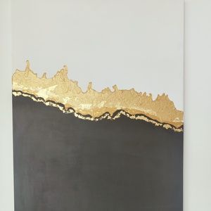 Tablou pictat manual si decorat cu foita de aur de 24k, Casa & Stil de viata, Decoratiuni de casa, Picturi murale, Tablouri/picturi pe panza, Pictura, Obiecte pictate, ARTYNOS